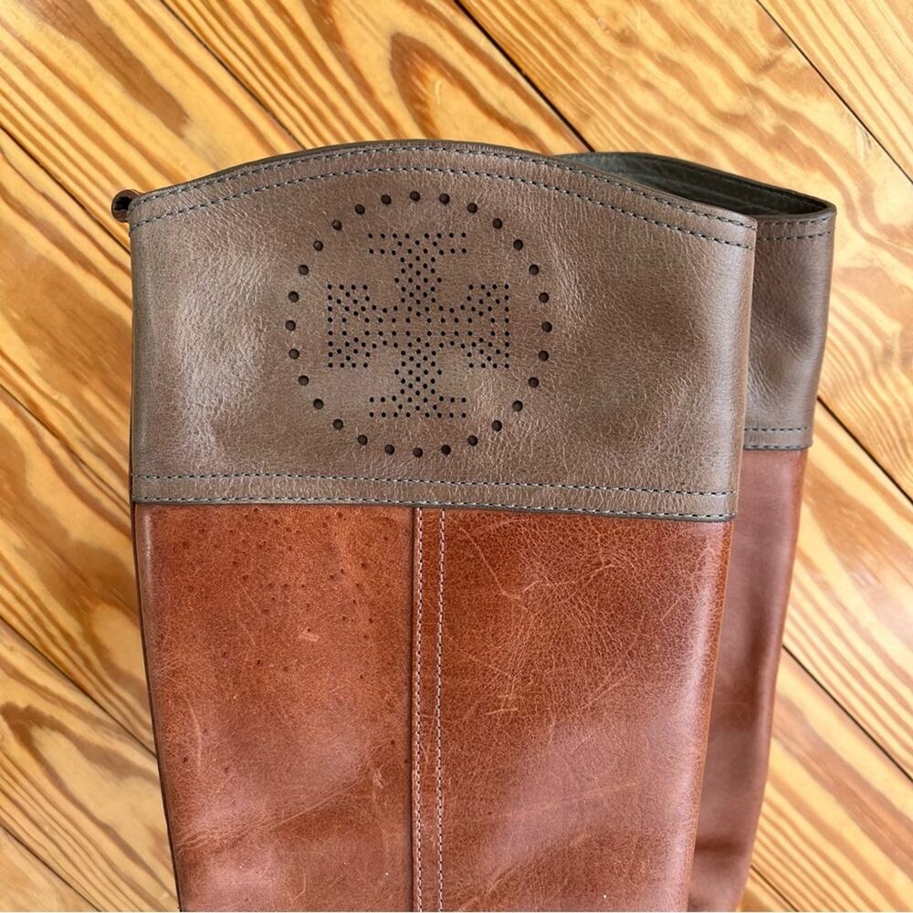Tory Burch Daniela Brown Leather Riding Boot - Picture 5 of 8